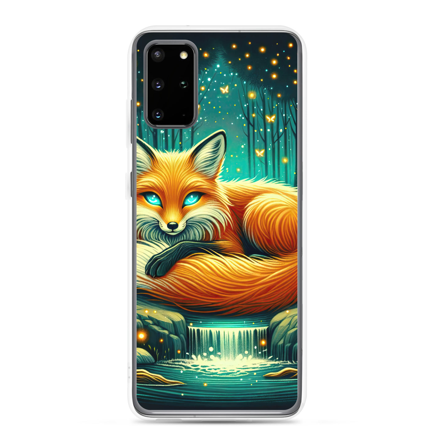 Bezaubernder Fuchs auf erleuchteter mystischer Waldlichtung - Samsung Schutzhülle (durchsichtig) camping xxx yyy zzz Samsung Galaxy S20 Plus
