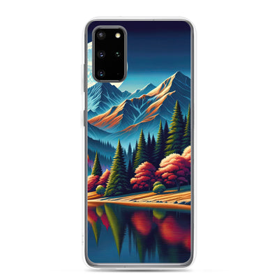 Ruhiger Herbstabend in den Alpen, grün-rote Berge - Samsung Schutzhülle (durchsichtig) berge xxx yyy zzz Samsung Galaxy S20 Plus