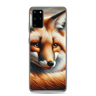Ölgemälde eines nachdenklichen Fuchses mit weisem Blick - Samsung Schutzhülle (durchsichtig) camping xxx yyy zzz Samsung Galaxy S20 Plus