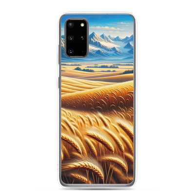 Ölgemälde eines weiten bayerischen Weizenfeldes, golden im Wind (TR) - Samsung Schutzhülle (durchsichtig) xxx yyy zzz Samsung Galaxy S20 Plus