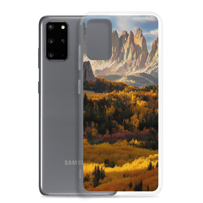 Dolomiten Berge - Malerei - Samsung Schutzhülle (durchsichtig) berge xxx