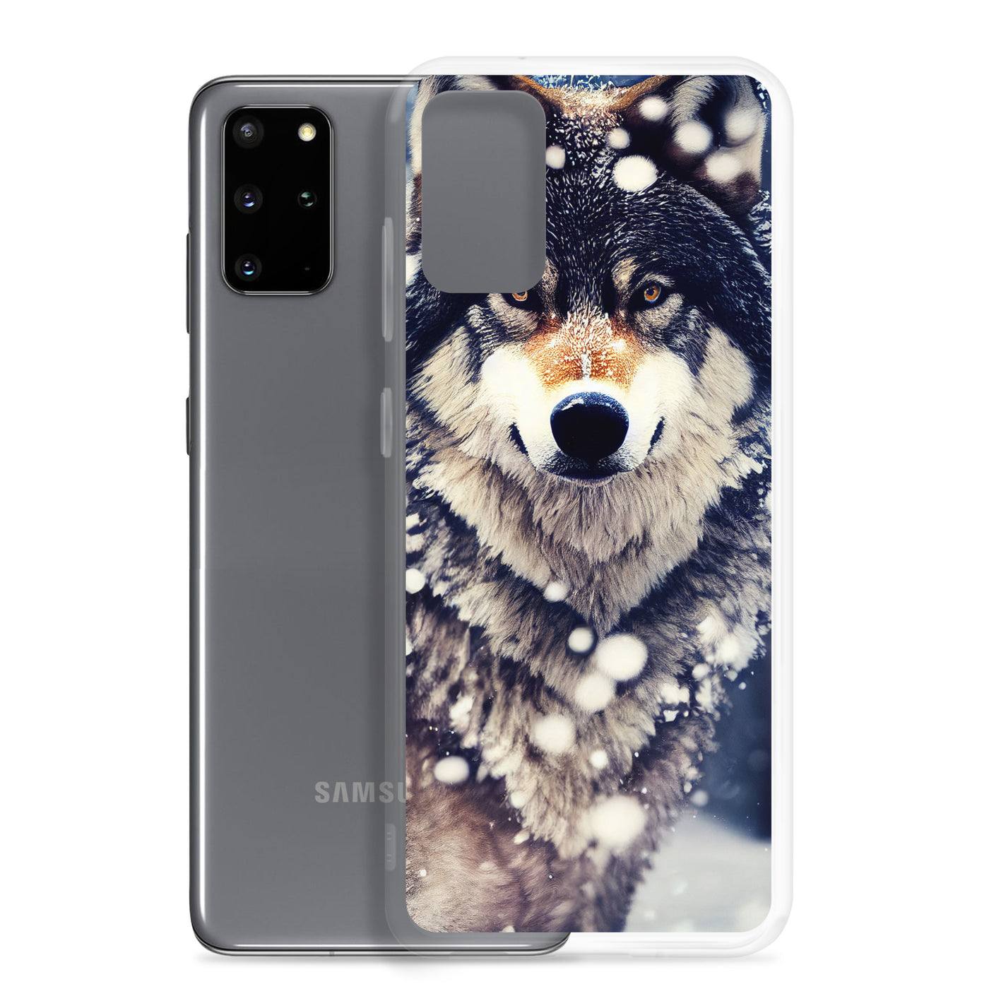 Wolf im Schnee - Episches Foto - Samsung Schutzhülle (durchsichtig) camping xxx