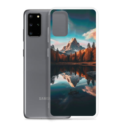 Bergsee, Berg und Bäume - Foto - Samsung Schutzhülle (durchsichtig) berge xxx