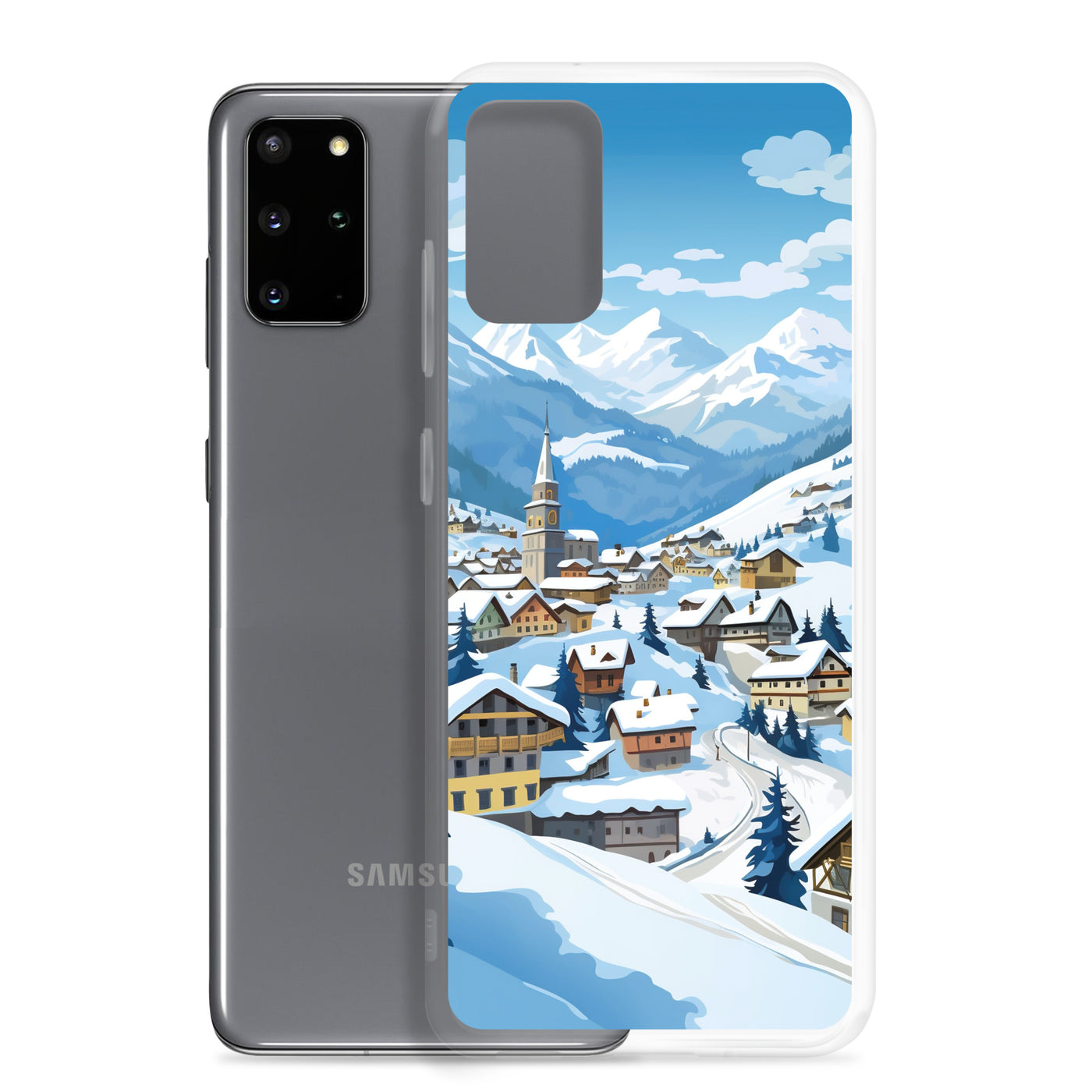 Kitzbühl - Berge und Schnee - Landschaftsmalerei - Samsung Schutzhülle (durchsichtig) ski xxx
