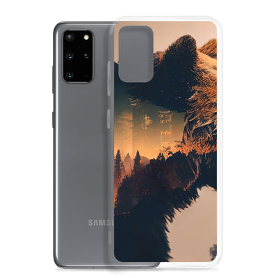 Bär und Bäume Illustration - Samsung Schutzhülle (durchsichtig) camping xxx