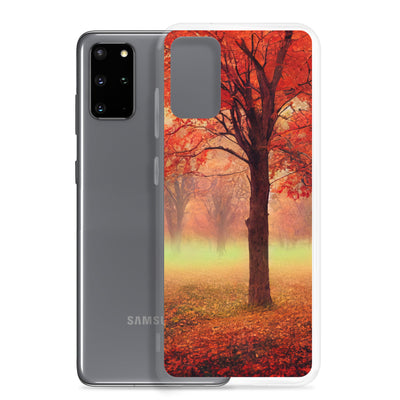 Wald im Herbst - Rote Herbstblätter - Samsung Schutzhülle (durchsichtig) camping xxx