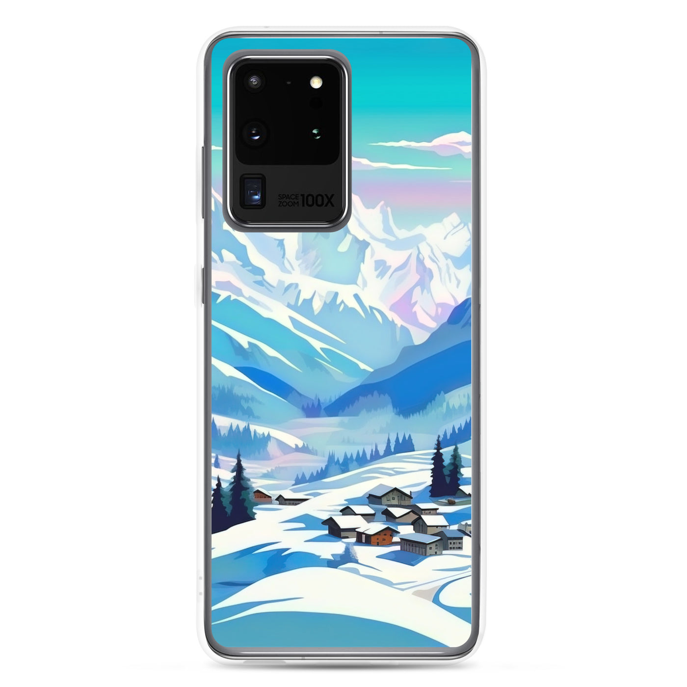 Berge und Schnee - Landschaft - Samsung Schutzhülle (durchsichtig) ski xxx Samsung Galaxy S20 Ultra