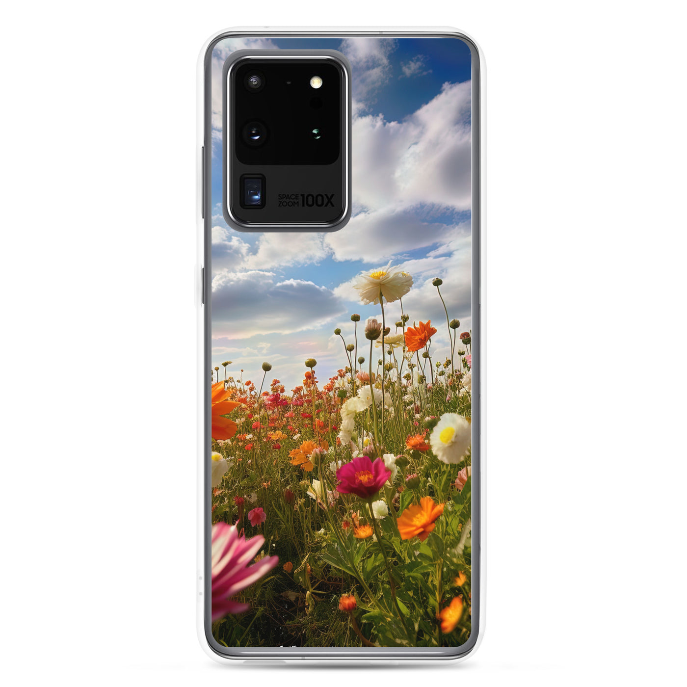 Blumenfeld und Sonnenschein - Samsung Schutzhülle (durchsichtig) camping xxx Samsung Galaxy S20 Ultra