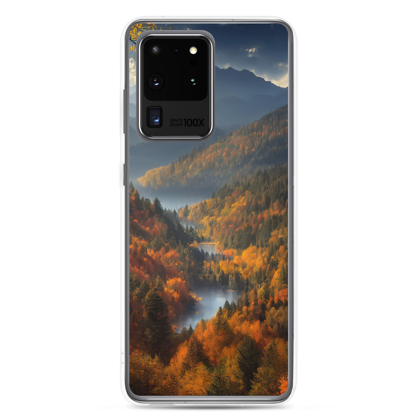 Berge, Wald und Nebel - Malerei - Samsung Schutzhülle (durchsichtig) berge xxx Samsung Galaxy S20 Ultra