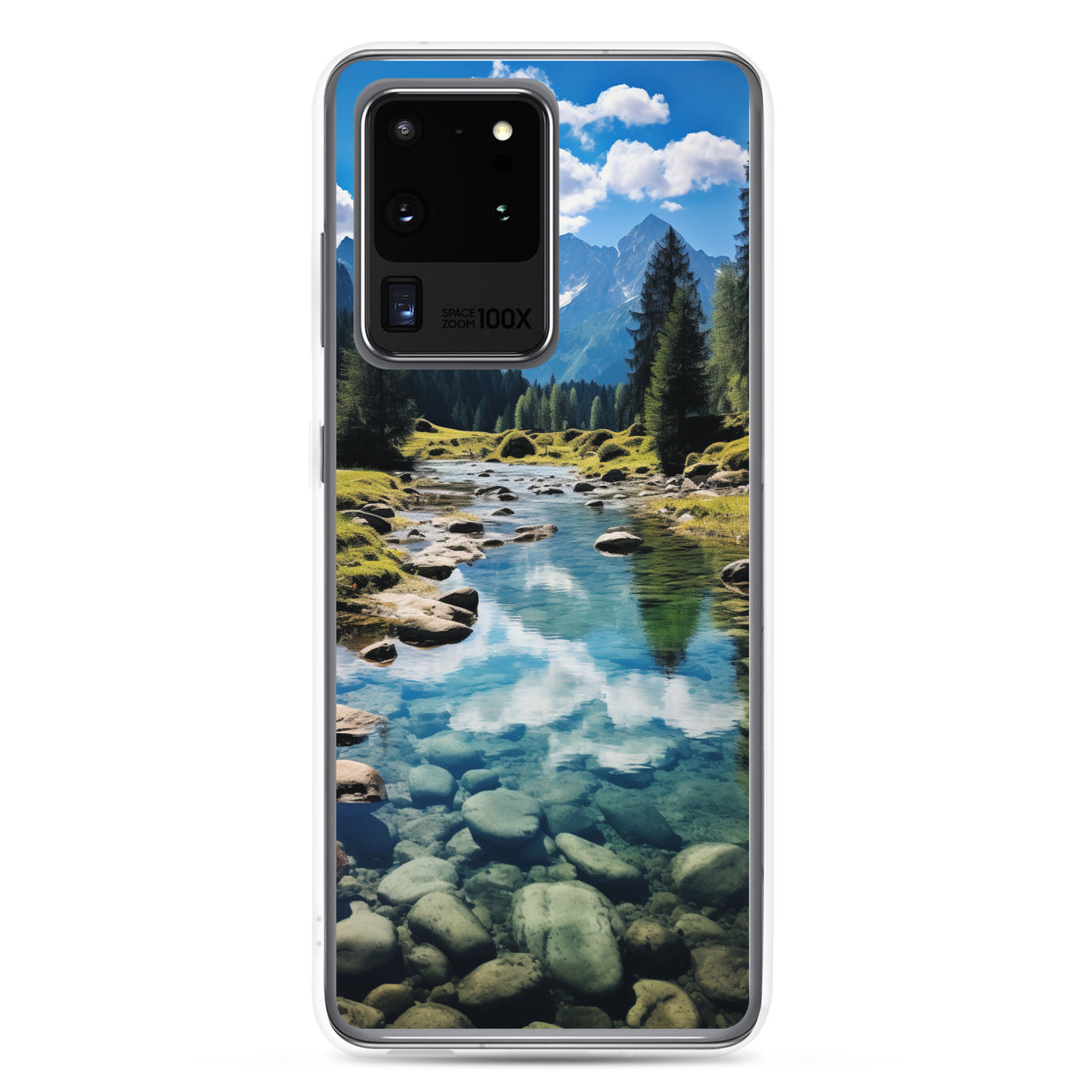 Österreichische Alpen und steiniger Bach - Samsung Schutzhülle (durchsichtig) berge xxx Samsung Galaxy S20 Ultra