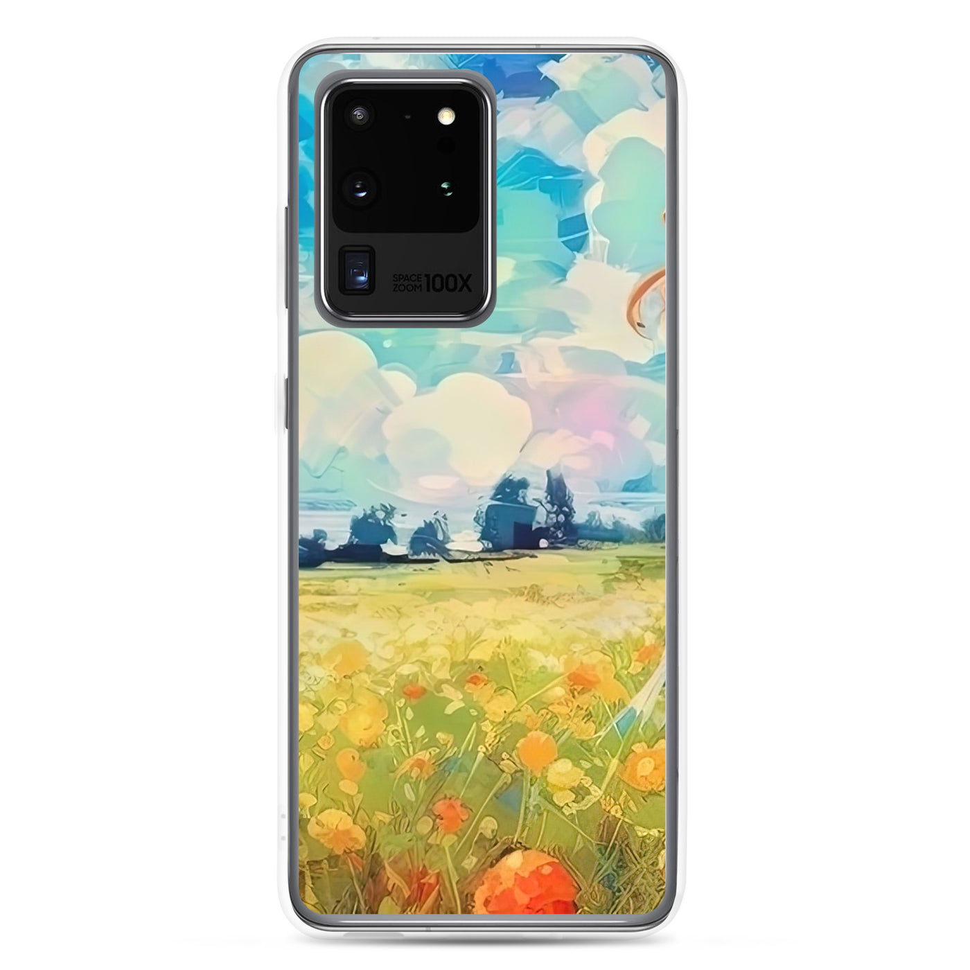 Dame mit Hut im Feld mit Blumen - Landschaftsmalerei - Samsung Schutzhülle (durchsichtig) camping xxx Samsung Galaxy S20 Ultra