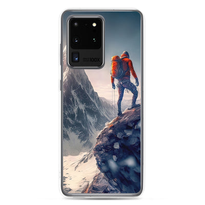 Bergsteiger auf Berg - Epische Malerei - Samsung Schutzhülle (durchsichtig) klettern xxx Samsung Galaxy S20 Ultra