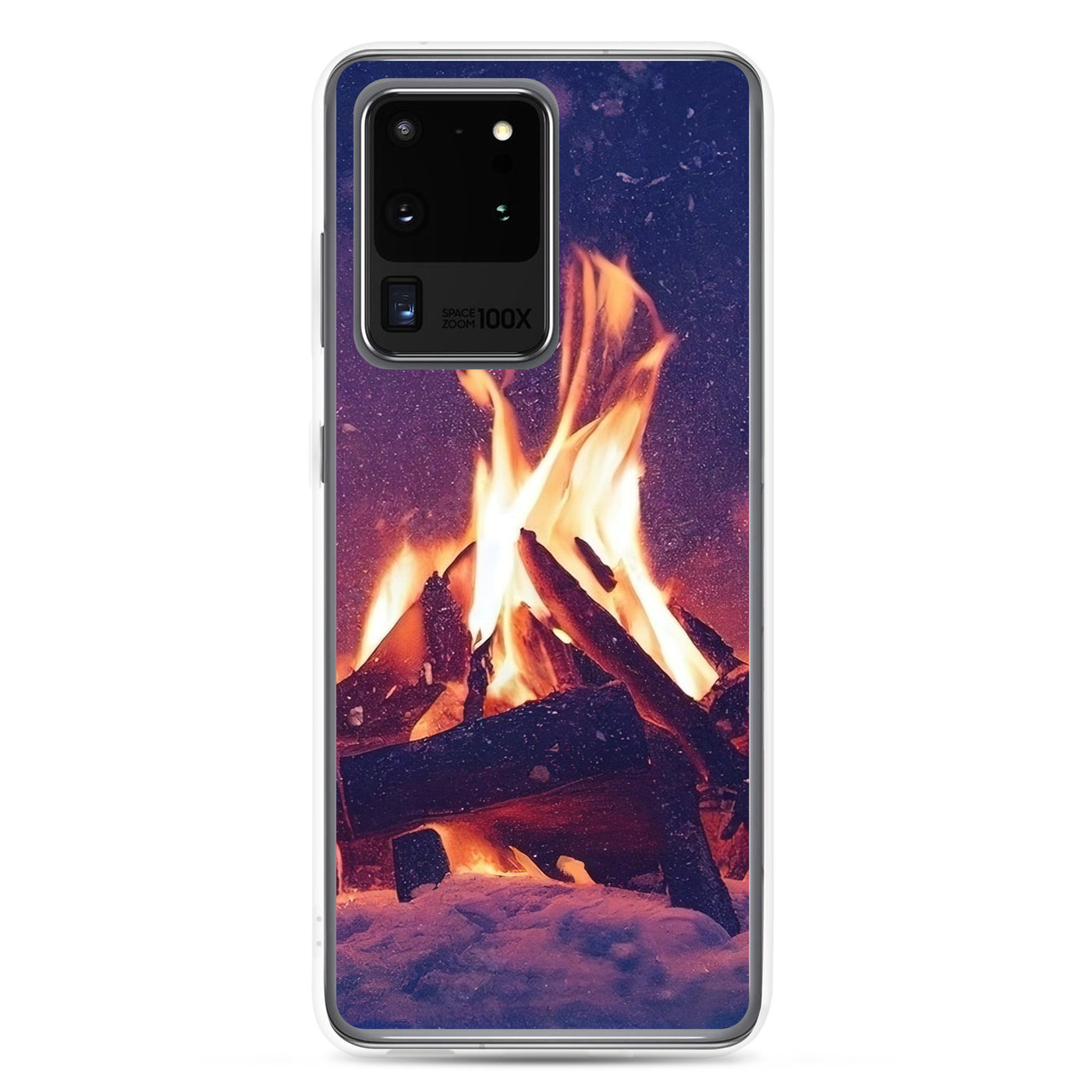 Lagerfeuer im Winter - Campingtrip Foto - Samsung Schutzhülle (durchsichtig) camping xxx Samsung Galaxy S20 Ultra