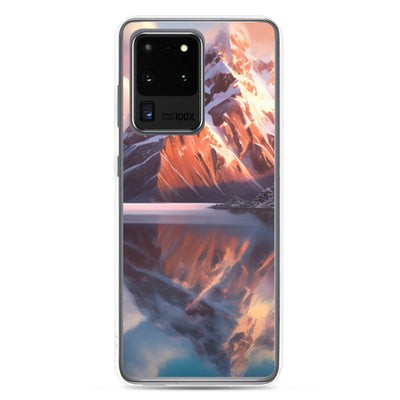 Berg und Bergsee - Landschaftsmalerei - Samsung Schutzhülle (durchsichtig) berge xxx Samsung Galaxy S20 Ultra