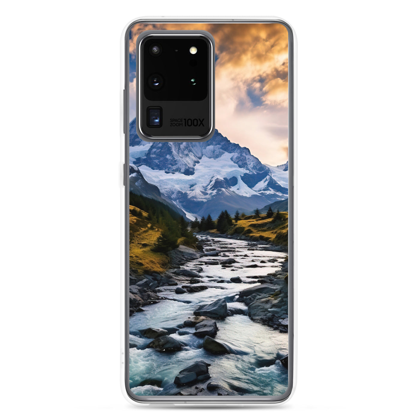 Berge und steiniger Bach - Epische Stimmung - Samsung Schutzhülle (durchsichtig) berge xxx Samsung Galaxy S20 Ultra