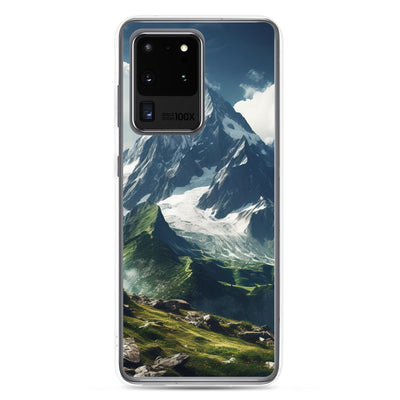 Gigantischer Berg - Landschaftsmalerei - Samsung Schutzhülle (durchsichtig) berge xxx Samsung Galaxy S20 Ultra