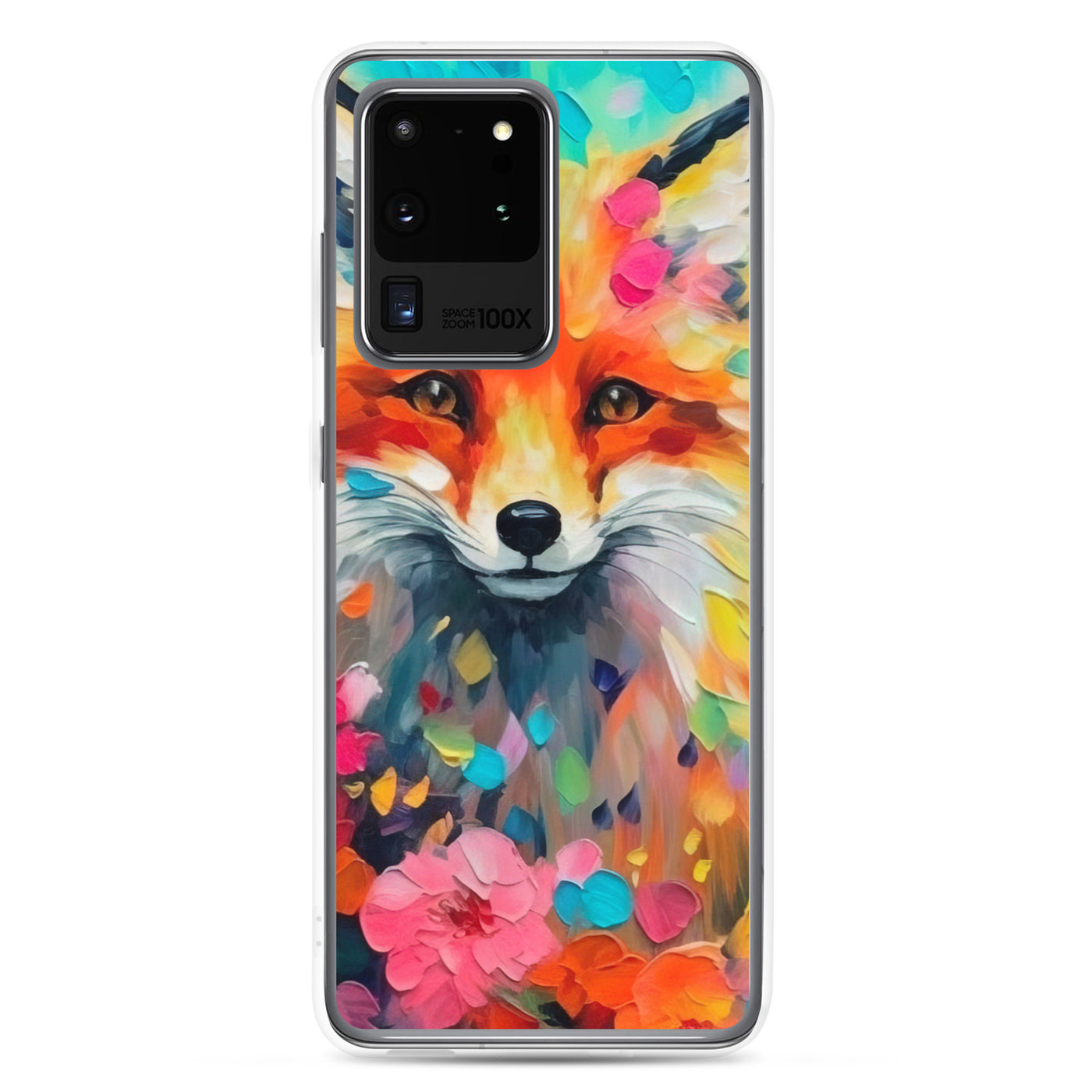 Schöner Fuchs im Blumenfeld - Farbige Malerei - Samsung Schutzhülle (durchsichtig) camping xxx Samsung Galaxy S20 Ultra
