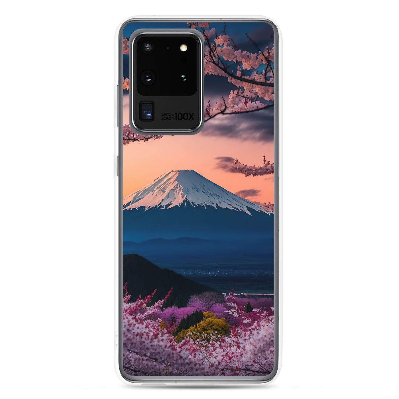Berg - Pinke Bäume und Blumen - Samsung Schutzhülle (durchsichtig) berge xxx Samsung Galaxy S20 Ultra