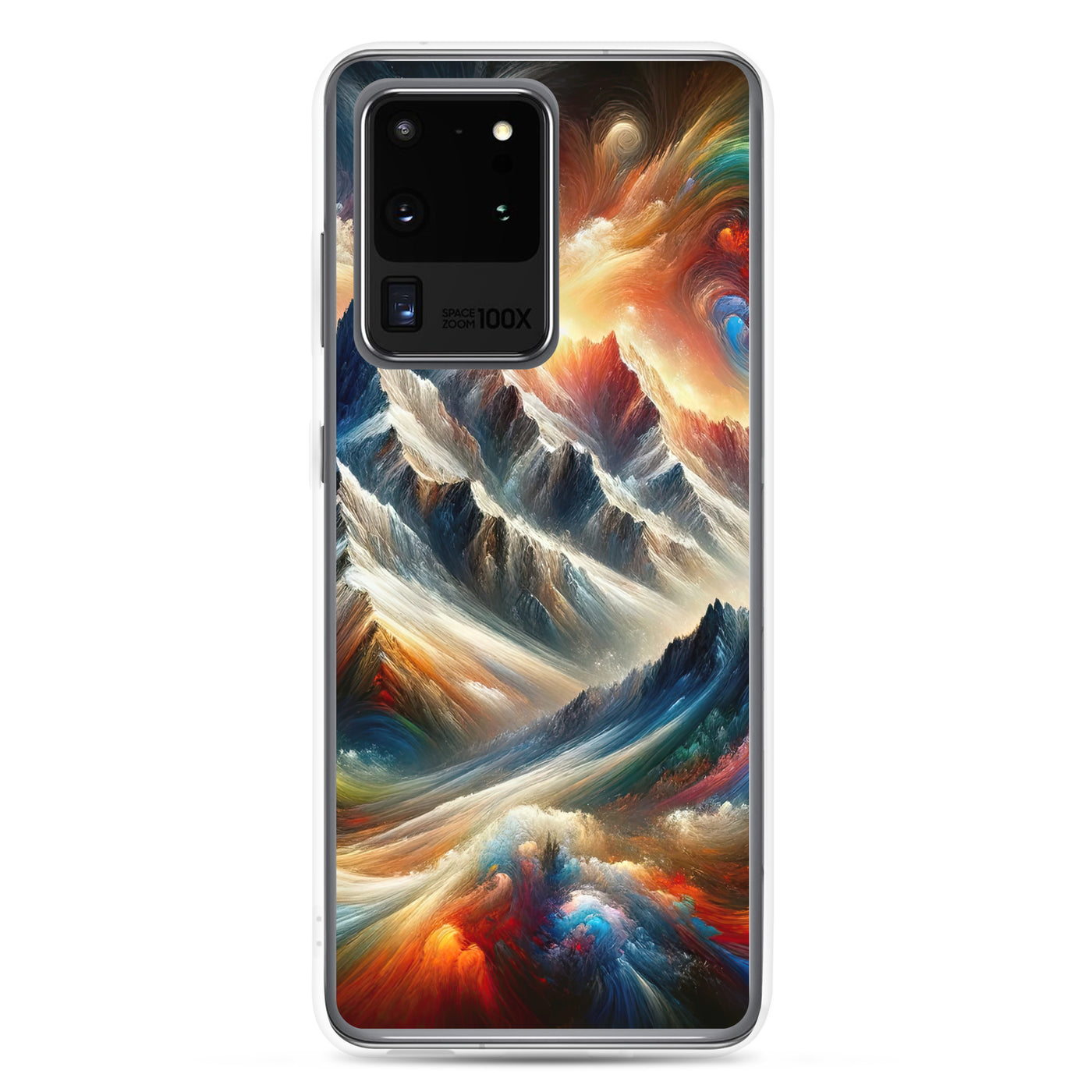 Expressionistische Alpen, Berge: Gemälde mit Farbexplosion - Samsung Schutzhülle (durchsichtig) berge xxx yyy zzz Samsung Galaxy S20 Ultra