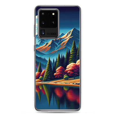 Ruhiger Herbstabend in den Alpen, grün-rote Berge - Samsung Schutzhülle (durchsichtig) berge xxx yyy zzz Samsung Galaxy S20 Ultra