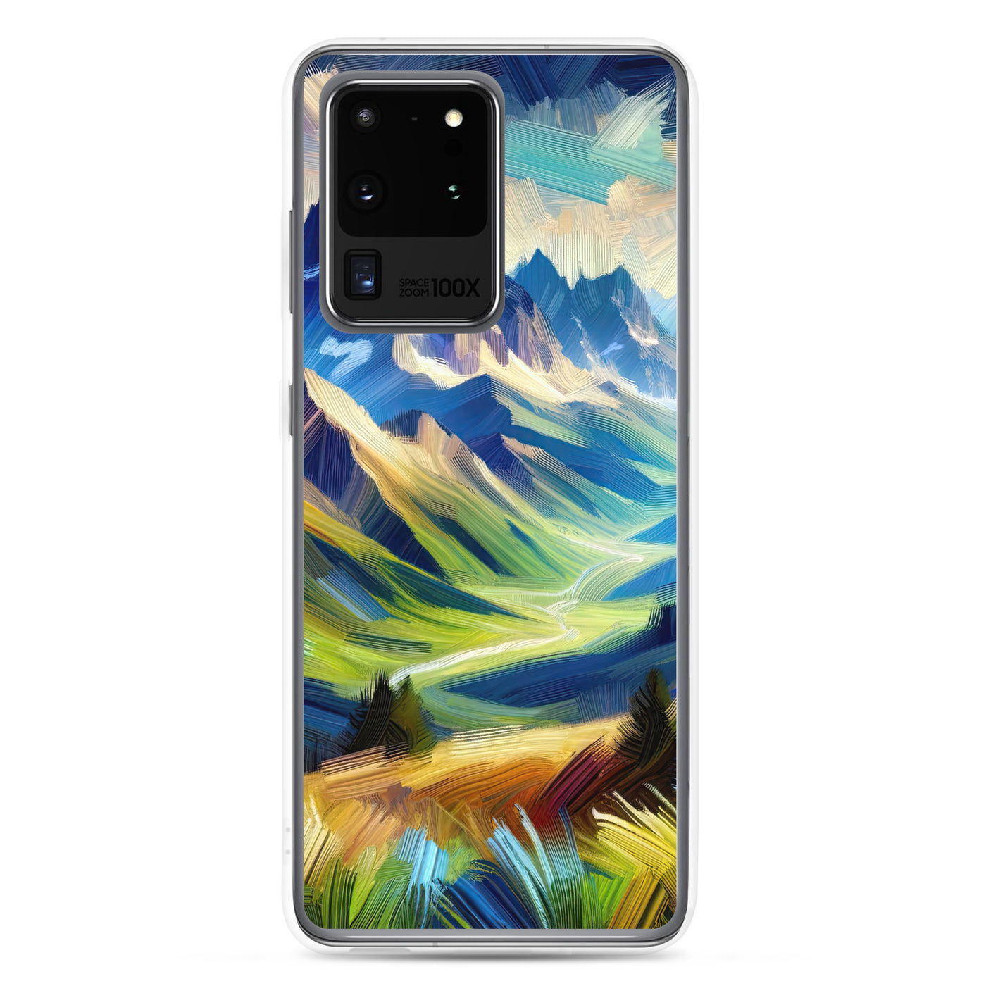 Impressionistische Alpen, lebendige Farbtupfer und Lichteffekte - Samsung Schutzhülle (durchsichtig) berge xxx yyy zzz Samsung Galaxy S20 Ultra