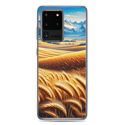 Ölgemälde eines weiten bayerischen Weizenfeldes, golden im Wind (TR) - Samsung Schutzhülle (durchsichtig) xxx yyy zzz Samsung Galaxy S20 Ultra