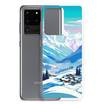 Berge und Schnee - Landschaft - Samsung Schutzhülle (durchsichtig) ski xxx