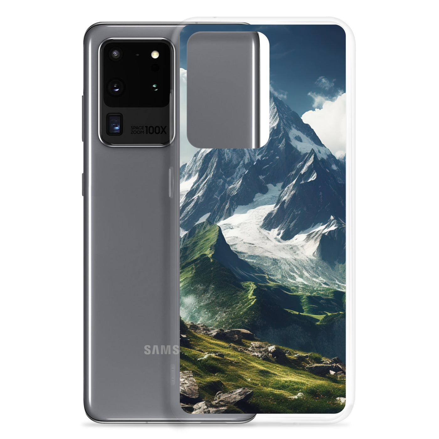 Gigantischer Berg - Landschaftsmalerei - Samsung Schutzhülle (durchsichtig) berge xxx