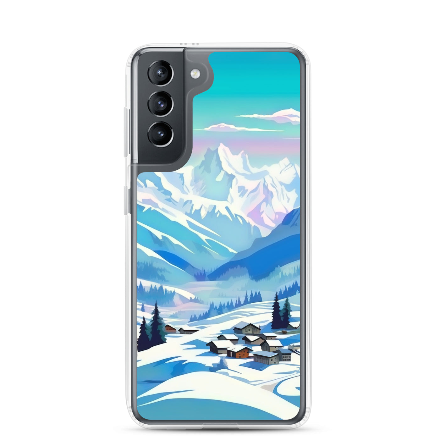 Berge und Schnee - Landschaft - Samsung Schutzhülle (durchsichtig) ski xxx Samsung Galaxy S21