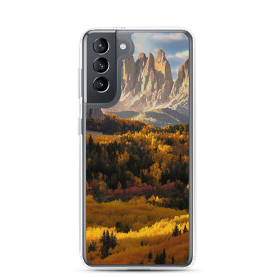 Dolomiten Berge - Malerei - Samsung Schutzhülle (durchsichtig) berge xxx Samsung Galaxy S21