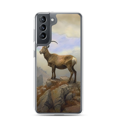 Steinbock am Berg - Wunderschöne Malerei - Samsung Schutzhülle (durchsichtig) berge xxx Samsung Galaxy S21
