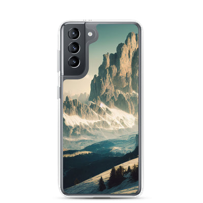 Dolomiten - Landschaftsmalerei - Samsung Schutzhülle (durchsichtig) berge xxx Samsung Galaxy S21