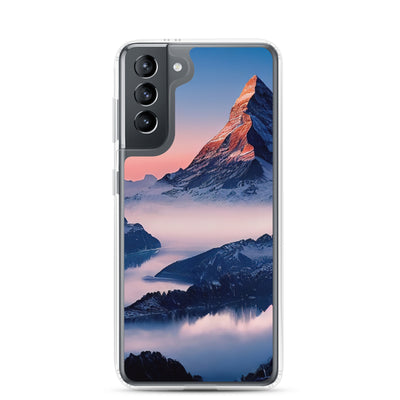 Matternhorn - Nebel - Berglandschaft - Malerei - Samsung Schutzhülle (durchsichtig) berge xxx Samsung Galaxy S21