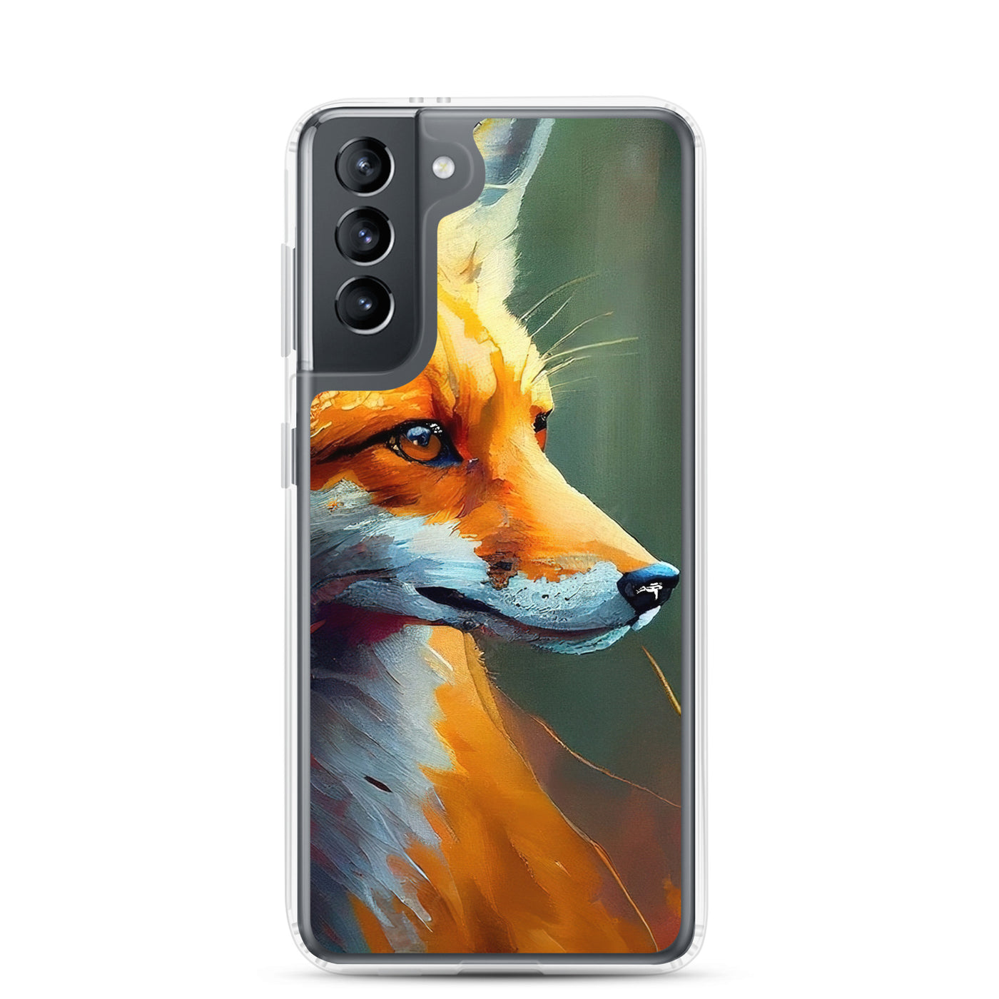 Fuchs - Ölmalerei - Schönes Kunstwerk - Samsung Schutzhülle (durchsichtig) camping xxx Samsung Galaxy S21