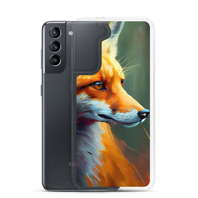 Fuchs - Ölmalerei - Schönes Kunstwerk - Samsung Schutzhülle (durchsichtig) camping xxx