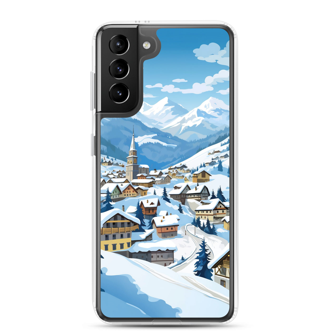 Kitzbühl - Berge und Schnee - Landschaftsmalerei - Samsung Schutzhülle (durchsichtig) ski xxx Samsung Galaxy S21 Plus
