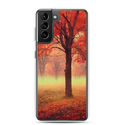 Wald im Herbst - Rote Herbstblätter - Samsung Schutzhülle (durchsichtig) camping xxx Samsung Galaxy S21 Plus