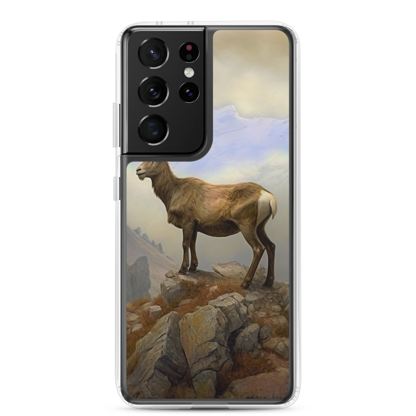 Steinbock am Berg - Wunderschöne Malerei - Samsung Schutzhülle (durchsichtig) berge xxx Samsung Galaxy S21 Ultra