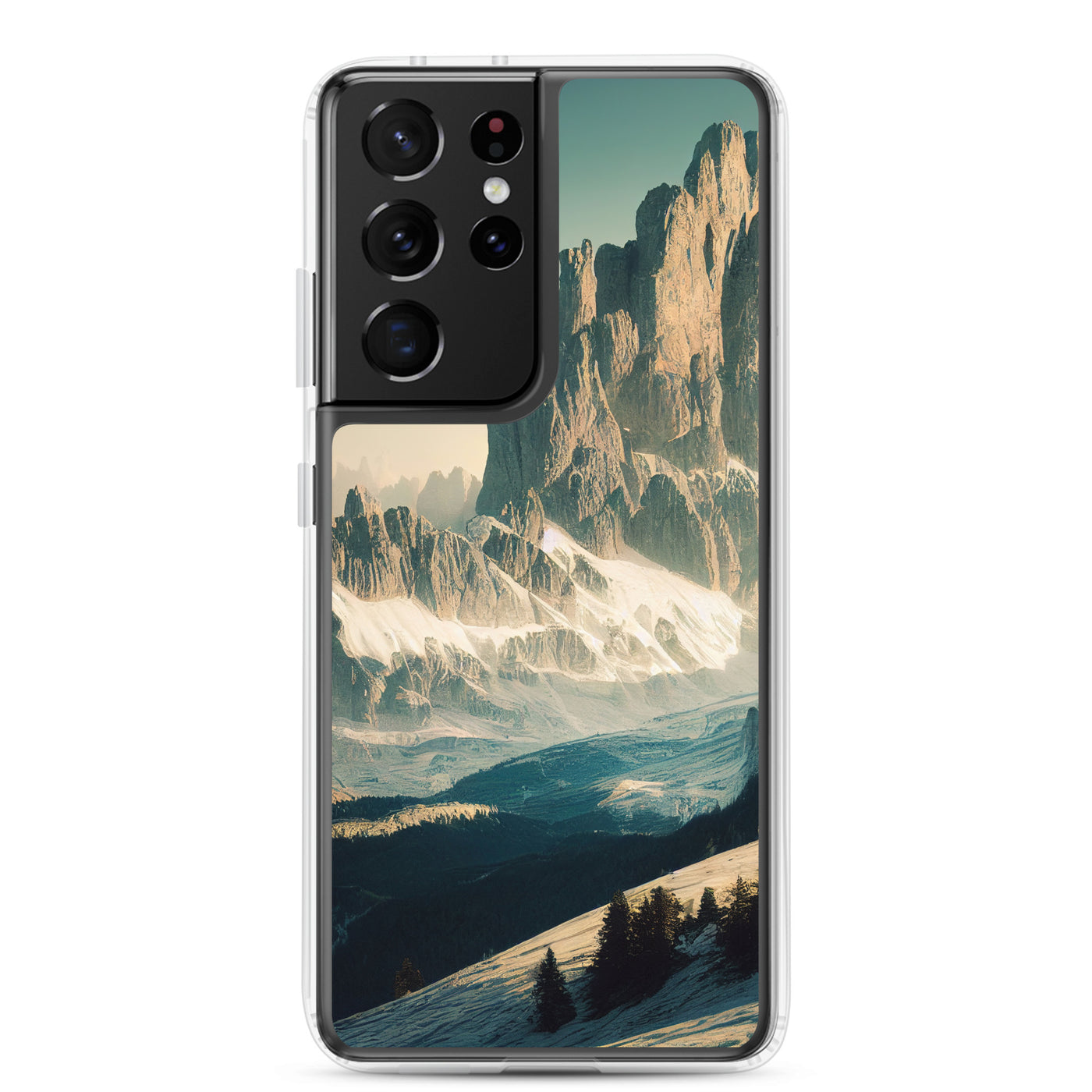Dolomiten - Landschaftsmalerei - Samsung Schutzhülle (durchsichtig) berge xxx Samsung Galaxy S21 Ultra