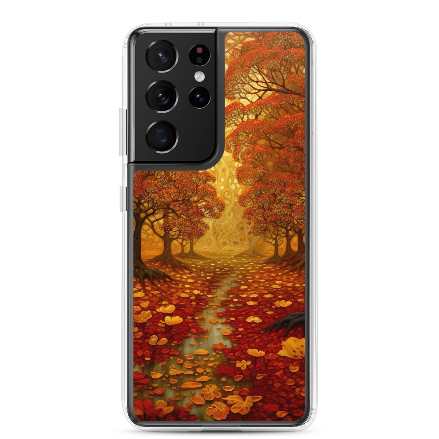 Wald im Herbst und kleiner Bach - Samsung Schutzhülle (durchsichtig) camping xxx Samsung Galaxy S21 Ultra