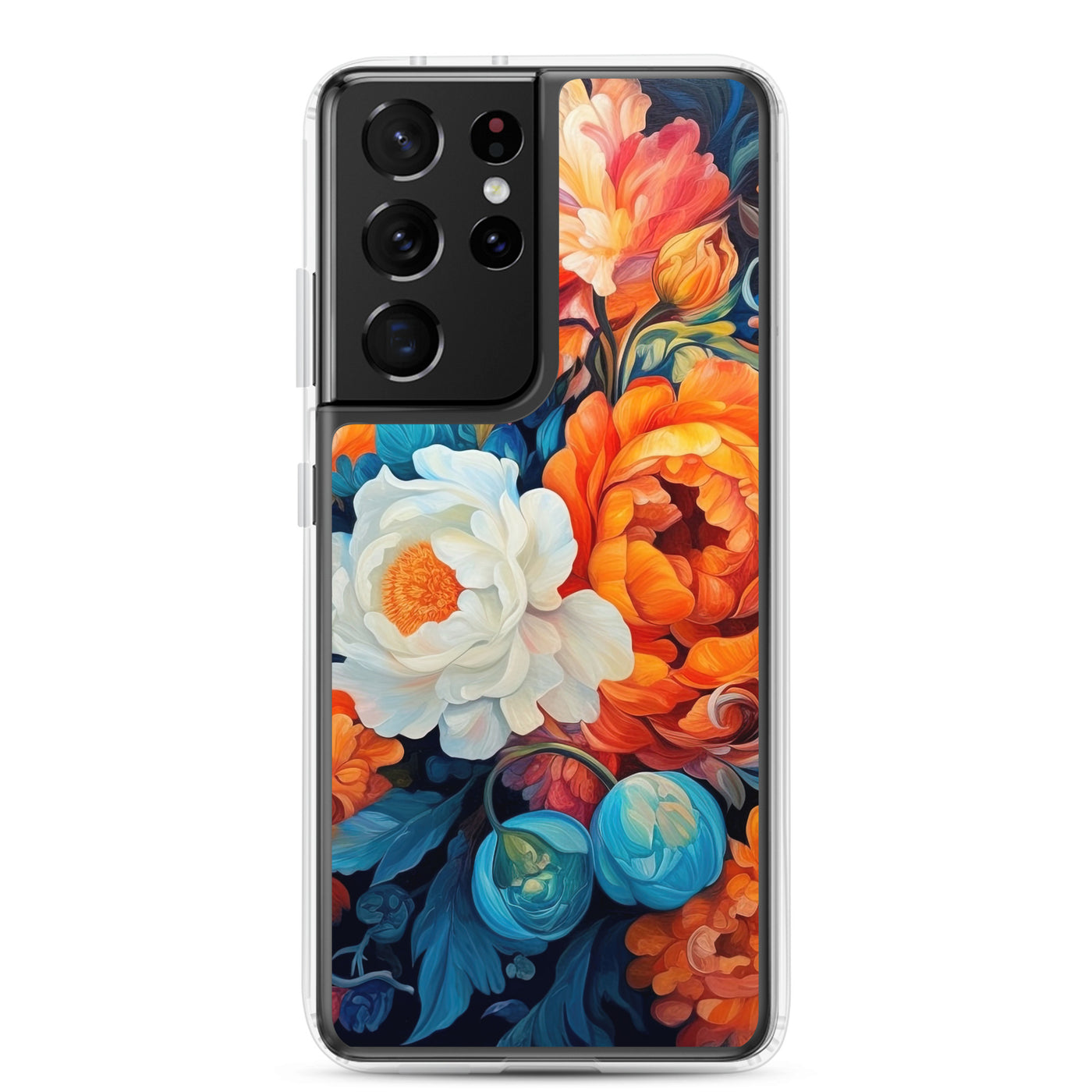 Bunte Blumen - Schöne Malerei - Samsung Schutzhülle (durchsichtig) camping xxx Samsung Galaxy S21 Ultra