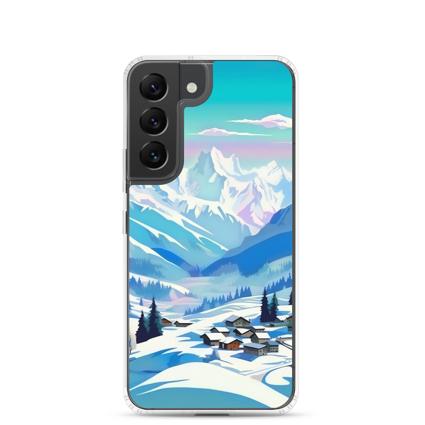Berge und Schnee - Landschaft - Samsung Schutzhülle (durchsichtig) ski xxx Samsung Galaxy S22