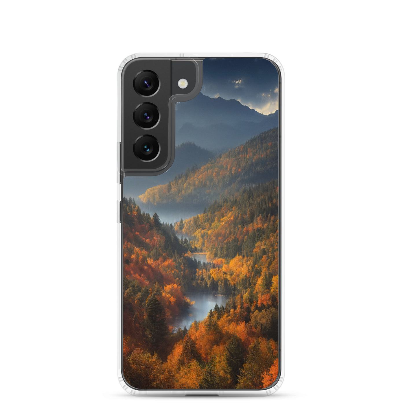 Berge, Wald und Nebel - Malerei - Samsung Schutzhülle (durchsichtig) berge xxx Samsung Galaxy S22