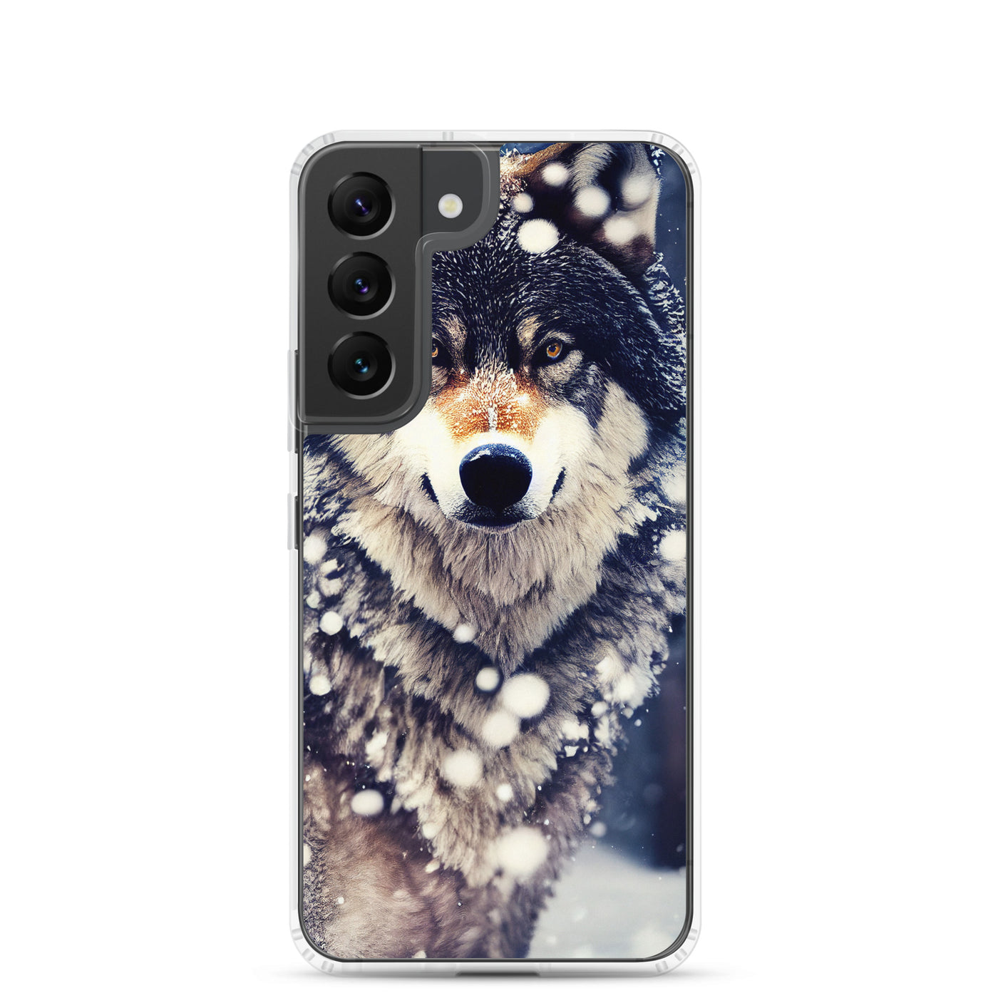 Wolf im Schnee - Episches Foto - Samsung Schutzhülle (durchsichtig) camping xxx Samsung Galaxy S22
