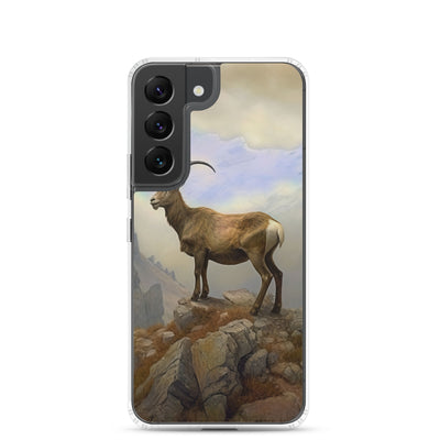 Steinbock am Berg - Wunderschöne Malerei - Samsung Schutzhülle (durchsichtig) berge xxx Samsung Galaxy S22