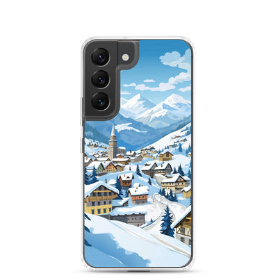 Kitzbühl - Berge und Schnee - Landschaftsmalerei - Samsung Schutzhülle (durchsichtig) ski xxx Samsung Galaxy S22