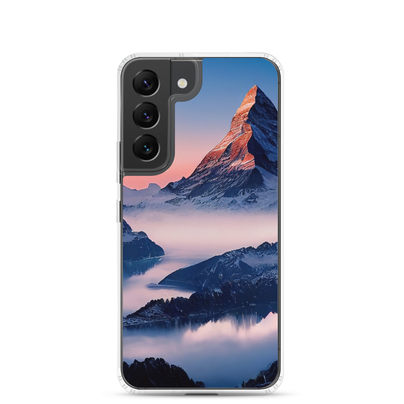 Matternhorn - Nebel - Berglandschaft - Malerei - Samsung Schutzhülle (durchsichtig) berge xxx Samsung Galaxy S22