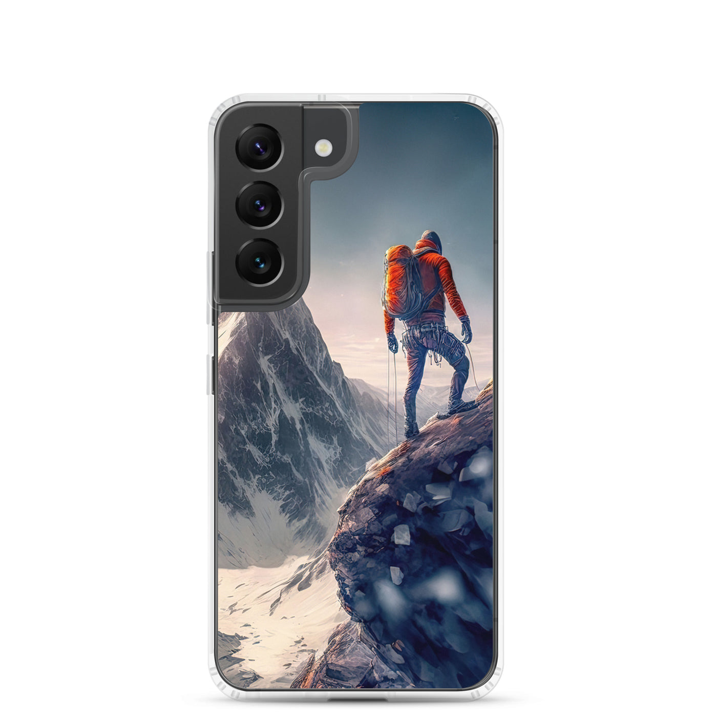 Bergsteiger auf Berg - Epische Malerei - Samsung Schutzhülle (durchsichtig) klettern xxx Samsung Galaxy S22