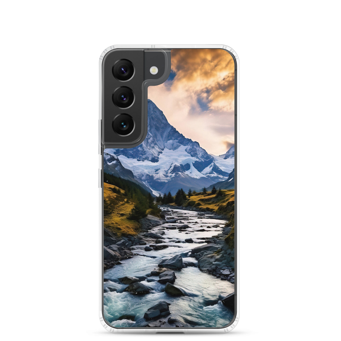 Berge und steiniger Bach - Epische Stimmung - Samsung Schutzhülle (durchsichtig) berge xxx Samsung Galaxy S22