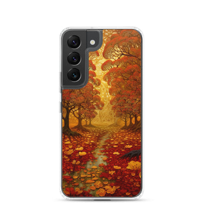 Wald im Herbst und kleiner Bach - Samsung Schutzhülle (durchsichtig) camping xxx Samsung Galaxy S22